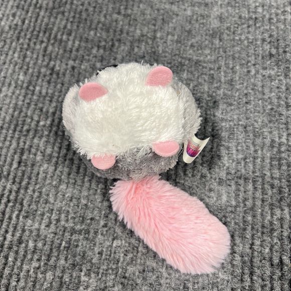 Amazing Squishee! Plushies 4” Plush Cheesy Mouse Gray Pink Big Eyes Stuffed Toy - Picture 6 of 12